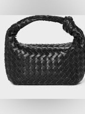 A New Day Woven Slouchy Shoulder Handbag in black